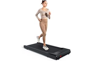 Copant Tapis roulant, tapis roulant con LCD Scarn, pedana da 2,5 HP con APP e controllo remoto, carico massimo 113 kg, con corsi di allenamento e corse, 1-4km/h per casa o ufficio