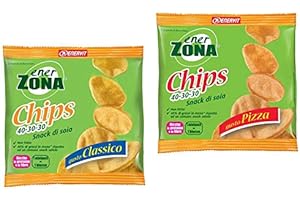 EnerZona Chips Variety Pack ● 10 Buste da 23g ● 5 gusto Classico + 5 gusto Pizza