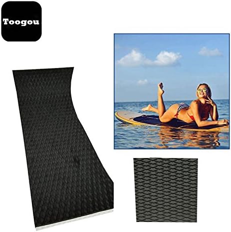 Toogou DIY Traction Non-Slip Grip Mat Pad (39.4in x20in), Versatile &amp; Trimmable Sheet of EVA Pad for SUP, Boat Decks, Kayaks, Surfboards, Standup Paddle Boards, Skimboards &amp; More (Black)