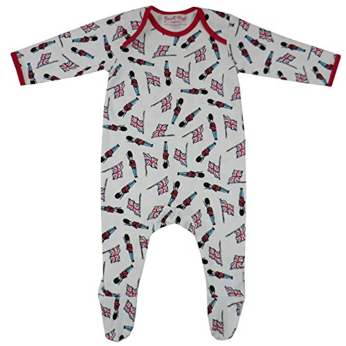 Powell Craft Baby Boys Soldier Babygrow. 0-12 Months.Red (0-6 MONTHS)