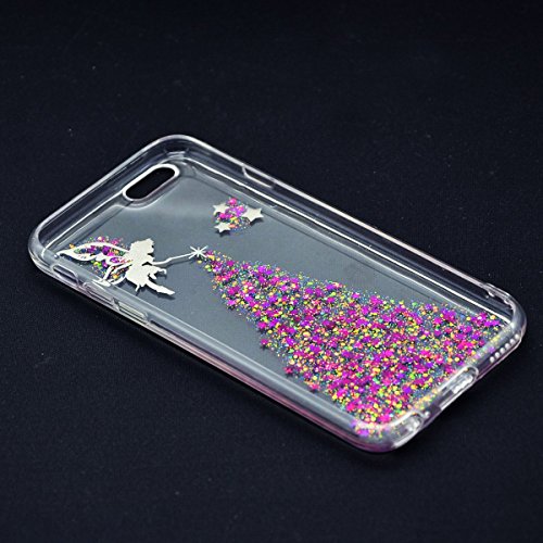 iPhone 7 Plus Hülle,iPhone 7 Plus Case Cover,Sunroyal iPhone 7 Plus Transparent Sparklers Hülle TPU Case Schutzhülle Silikon Crystal Case Durchsichtig,Rosa Glänzend Glitzer Kristall Luxus Bling Star Ultradünnen Kratzfeste TPU Bumper Mädchen Fee TPU Silikon Schutz Handy Hülle Case Tasche Etui Bumper für Apple iPhone 7 Plus (5.5 Zoll)-Pink - 7