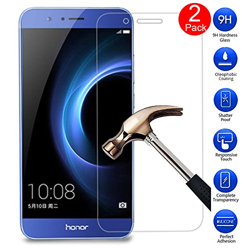 MaxKu Huawei Honor 8 Pro / Honor V9 Schutzfolie, [2 Stück] Glasfolie Hartglas 9H Hardness Panzerglas Displayschutz Anti-Kratz Displayschutz für Huawei Honor 8 Pro / Honor V9