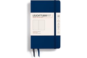 Leuchtturm1917 342921 Notebook Pocket (A6), Hardcover, 187 numbered page, Dotted, Navy