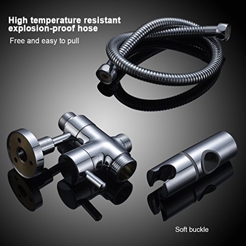 2 Jahre Garantie Duschsäule Chrom Regendusche Duschset Duschpanel Regendusche Duschsystem Wasserfall Duschen Brauseset 3 Wasserspiele Inkl. Handbrause + Duschkopf Höhenverstellbar ca.80cm bis 132cm - 4