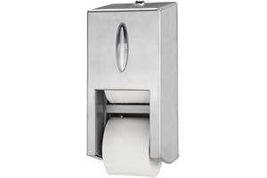 ‎TORK Tork Double Roll Dispenser for Sleeveless Midi Toilet Paper T7 Stainless Steel, High Capacity, 472019