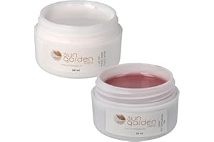 sun garden nails Set di gel UV French Gel bianco 30 ml e gel di copertura UV 30 ml – bianco francese per unghie – French Style Gel – Gel mimetico – Set gel per nail art – unghie artificiali