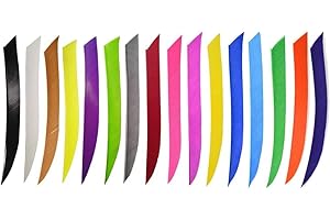 AMEYXGS 25/50pcs Archery 5" Naturel Fletches Plumes de Dindon Aile Droite pour Arbre de Flèche DIY