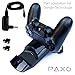 Produktbild PAXO Doppel PS4 Ladestation DualShock 4 Controller Dockingstation für 2 Sony Playstation 4 Controller inkl. 2 Dongles und Netzteil, Schwarz, Elegant