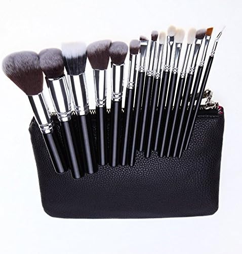 Makeup Brushes Set, 15 Pieces Professional Makeup Brushes Set Make Up Brush Set (Features Powder, Concealer, Contour, Foundation, Blending, Eyebrows, and Eye Liner Brushes) with Case Luxury PU Bag