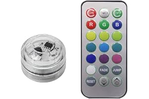 Ailan Drahtlose selbstklebende LED Auto Innenbeleuchtung, Fernbedienung, Dach, bunte Nachtlichter, Lampe, Aquarium, Party Dekoration, 1 Licht