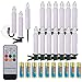 Produktbild 40/30/20/10x Set LED Kerzen Weihnachtskerzen mit Batterien Fernbedienung Timer RGB&Warmweiß inkl. Klammer Saugnapf Steckdorne für Auß-Innen Weihnachten Weihnachtsbaum Hochzeit Partys Deko (Weiß, 30x)