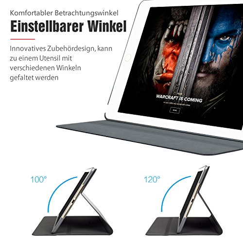 AUAUA iPad Mini 4 Hülle, iPad Mini 4 Lederhülse Smart-Schlaf,Sie werden mit einer Membran für Schirm-schutz beschenkt werden, für Apple iPad iPad Mini 4 Apple Tablet (Rot, iPad Mini 4) - 3