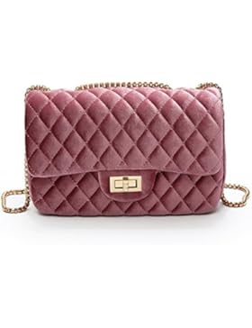 Winter Gold Samt Kette Kleine Quadratische Tasche Koreanische Version Mädchen Messenger Bag