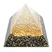 Produktbild emotion & design Orgonit Pyramide - Bergkristall, viel Messing und Kupferspirale