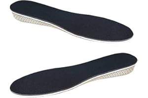 WOETWOAT Hauteur Augmente Chaussures Semelle(EU 35-43), Respirant Mousse De Mémoire Hauteur Hausse Semelle Invisible Augmenté Talon Remontées Ski Lève-Chaussures Semelles Chaussure Semelles d'ascenseur (2cm)