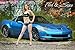 Produktbild Poster Sexy Red Head with Z07 Jetstream Blue C6 Corvette Z06, 30 x 45 cm