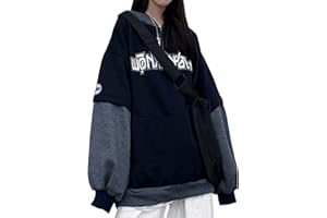 WINKEEY Japan Harajuku Maglione con Cappuccio da Donna Ragazze Autunno Inverno Felpa con Cappuccio Hip Hop Streetwear Punk Carino Felpe Maglione