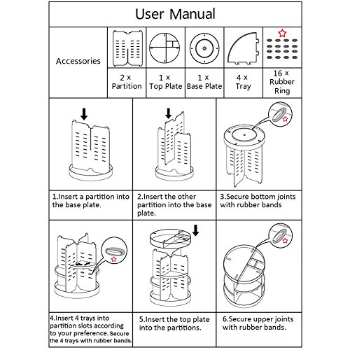 Kosmetik Aufbewahrung ISWEES 360 Grad Drehbarer Make up Organizer Einstellbarer Kosmetikorganizer Multifunktionale Aufbewahrungsbox, Großer Stauraum, 7 Verstellbare Ebenen, Passend für Schminke, Gesichtswasser, Cremes, Kosmetikpinsel und Lippenstifte, Acryl Transparent - 9