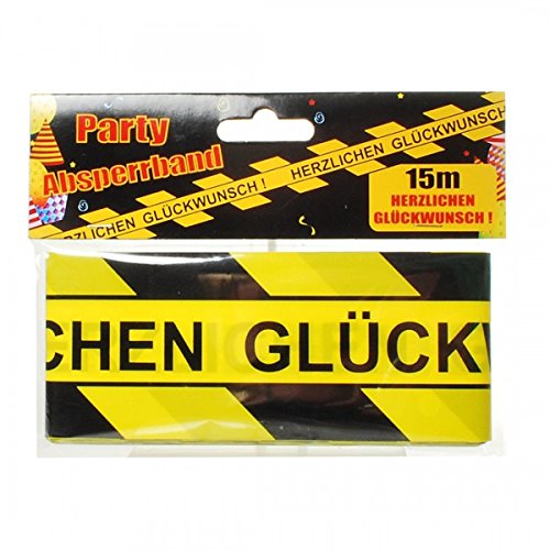 Geburtstags Absperrband Herzlichen Glückwunsch Party Deko Länge 15m
