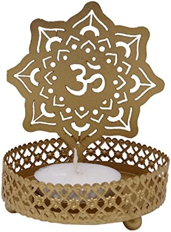 Shadow Om Religious Metal Tealight Candle Holder Decorative Diya Home Decor