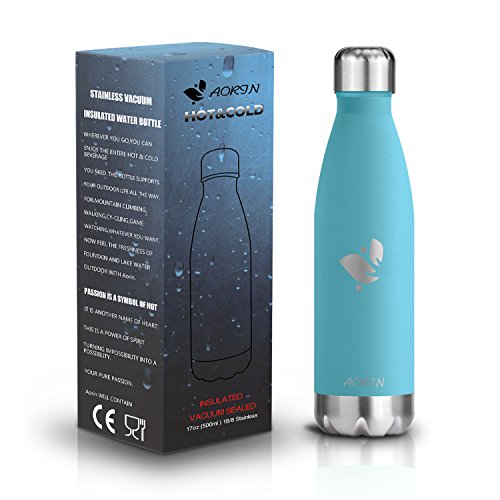 Aorin 500ml-17oz&750ml-24oz Doppelwandige Vakuum-isolierte Edelstahl-Trinkflasche, um Ihre Getränke heiß und kalt zu halten Ideal für Outdoor-Sport Camping Mountainbike. - 5