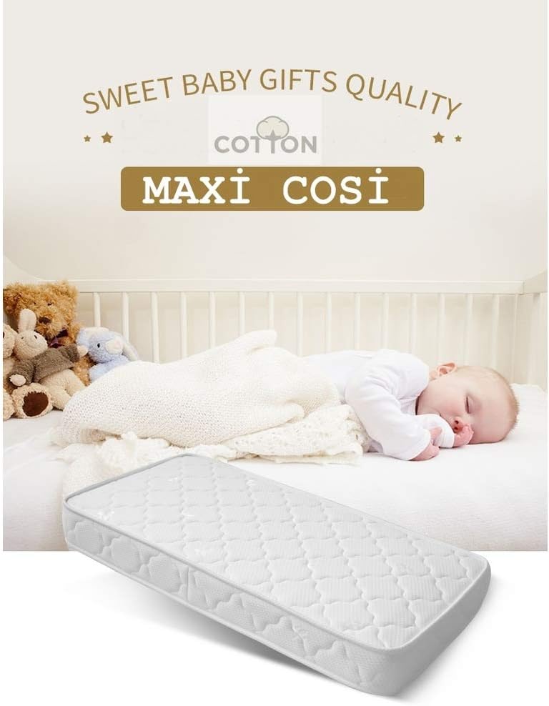 Opalin Maxi Cosi 80x120 Soft Ortopedik Yaylı yatak 80 * 120 Ortopedik yaylı Bebek yatağı Cotton Örme Kumaşlı