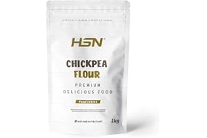 Harina de Garbanzo Sin Gluten de HSN | 1 Kg = 25 Tomas por Envase para Recetas - Bajo Contenido en Azúcar - 22% Proteínas 100% Vegetal | No-GMO, Vegano
