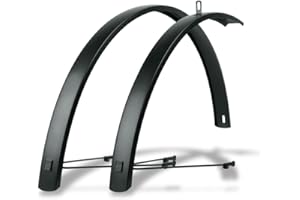 SKS Edge Al 28" 46mm Matt Black Aluminium Mudguard Set: Matt Black 46mm 28" SKMED2846B