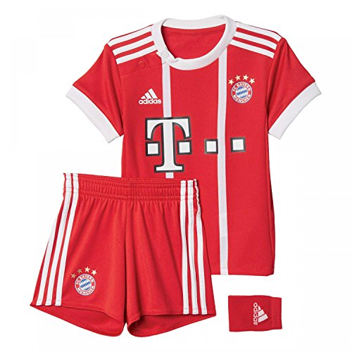 adidas Kinder FC Bayern Heim Kit Trikot und Shorts, Fcb True Red/White, 74
