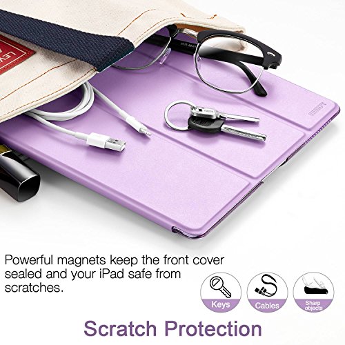 iPad 2 / 3/ 4 Hülle, ESR® Yippee Series Auto Aufwachen/Schlaf Funktion Wickelfalz PU Ledertasche mit Durchschaubar Rückseite Schutzhülle für iPad 2 3 4 (Lila) - 6