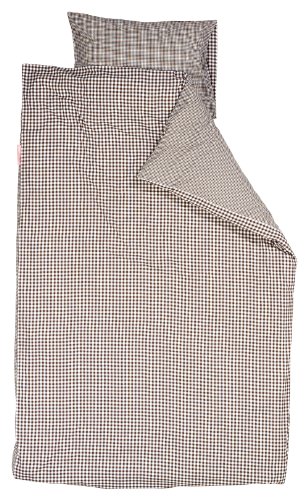 Taftan Checks Small/ Big Duvet Cover Set 100 x 135cm for Cot (Brown)