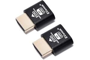 EVanlak HDMI Dummy Plug Headless Ghost Display Emulator Premium Aluminum PC（Fit Headless-3840x2160@60H New 3RD）-2Pack