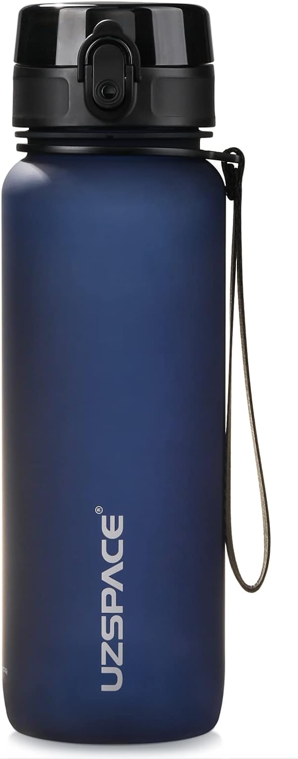 UZSPACE Botella Agua Deportiva,500ml/800ml/1000ml/1.5l, Tritan Botella Agua Sin BPA. Evitar Fugas de Agua y Ideal para el Ejercicio y los Deportes al Aire Libre