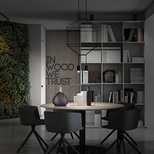 Aromatherapie ätherisches Öl Diffusor, OliveTech 400ml Holzmaserung Ultraschall Luftbefeuchter mit kühlem Nebel mit 7 Farben LED Lichter ändern und Wasserlos automatischer Abschaltung - 7