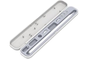 MOGOOD Pencil Case für Apple Pencil 1st Generation/Apple Pencil 2nd Generation Case Halter, kleine Pencil Case Pen Box für Apple Pencil Weiß mit grauem Innenfutter