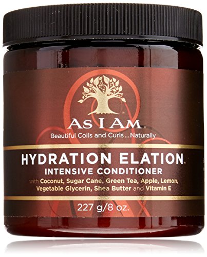 As I Am Hydration Elation Intensive Conditioner - acondicionadores (Mujeres, Hidratante, Brillo, Suavizar, Fortalecimiento, Aqueous (Water, Aqua Purificada, Purified) Extracts: Cocos Nucifera (Coconut) and Citrus Reticulata , - First, cleanse your hair with one of the As I Am® cleansers: Cleansing Pudding+ or Coconut CoWash.)