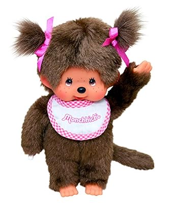 Bandai Monchhichi - 25555 - Peluche - Fille Rose - 20 cm