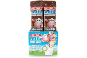 ELIMAR CANNUCCE AROMATIZZATE AL CACAO Ideali per la colazione | Confezione da 100 Cannucce | Le Originali QUICK MILK Senza Glutine | Solo aromi Naturali | Adatte anche agli intolleranti al Lattosio