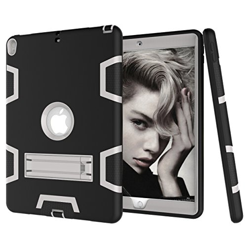 iPad Pro 10.5 Case, Jessica Shockproof [Drop Protection] 3in1 Rugged Hybrid Silicone Skin with PC Plastic with Built in Kickstand for Apple iPad Pro 10.5 Inch 2017 Model