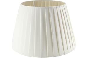 HORUS PARALUMI Paralume Impero per lampada in tessuto Plissettato Pongè Avorio - Artigianale, autentico Made in Italy (D.25 x D.Sup.17 H.17 cm (ATTACCO E27))
