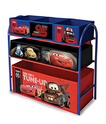 Disney Cars Metal Frame Multi Bin Toy Organiser
