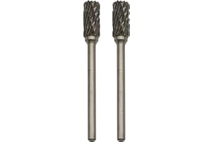 BESMRPG 2Pcs Die Grinder Bits Carbide, Tungsten Dremel High Speed Double Rotary Deburring File Drill Carving Sanding Working Tools Set for Metal Steel Wood Plastic Polishing Grinding Engraving Accessories