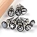 JOVIVI® 8pcs Mix Gothic 18ga Men's Spike Screw Earring Ear Stud Stainless Steel Punk