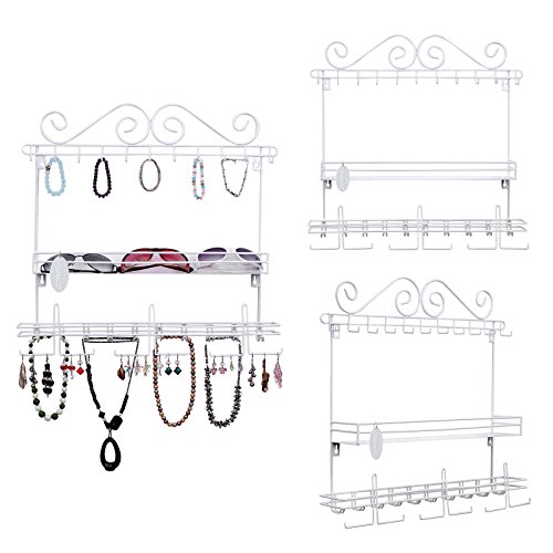Schmuckregal Accessoires-Regal Schmuckhänger Kettenständer Armbandständer JDS19W - 4