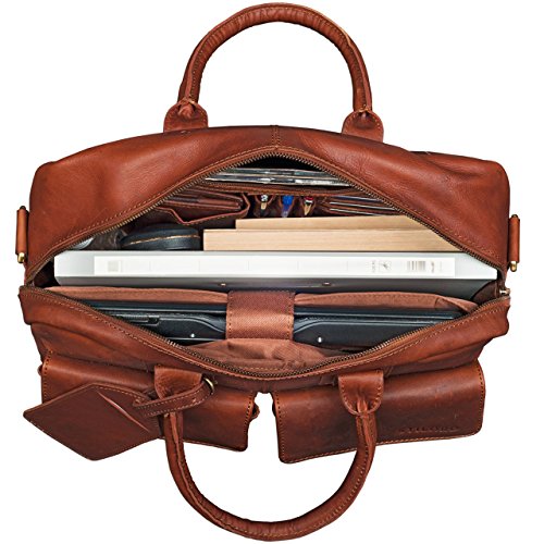 STILORD  Carlo  Gro  e Umh  ngetasche Leder Lehrertasche Aktentasche Schultertasche Reise Beruf Freizeit 15 6 Zoll Laptop College Bag Arbeit B  ro  Fa