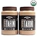 Produktbild Bio-Sesam-Tahini, Steingemahlen, Ungeschält, Ungesalzen, Gentechnikfrei, Glutenfrei, Koscher, Vegan, USDA Bio, Erdnussfrei, 400 g (2er Pack)