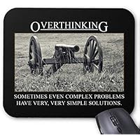 BAOQIN Mouse Pad,Stop Overthinking The Solutions to Problems Mouse Pad 18 * 22 cm