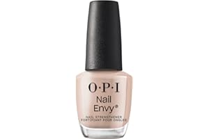 OPI Nail Envy Double Nude-y - Trattamento rinforzante, finish crème, per unghie deboli e sottili - Vegano (15ml)