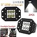 Produktbild 2x Wasserdichte LED-Arbeitsleuchte für Motorrad/Traktor/Boot/Geländewagen mit Allradantrieb/SUV/ATV, 18 W, 12 V/24 V, 2000 Lumen