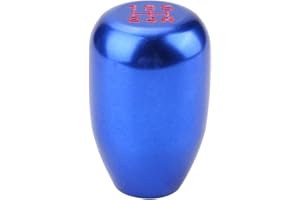 Gorgeri 5-Gang-Schalthebel für das Auto, Schaltknauf für den manuellen Schalthebel Stick Shifter Lever Stick mit 3 Adaptern 8/10/12 mm(Blau)